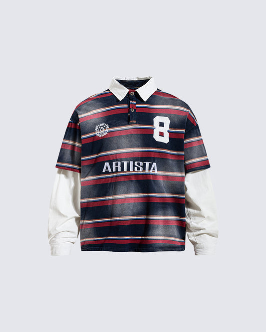 Layered Striped Long Sleeve T-Shirt