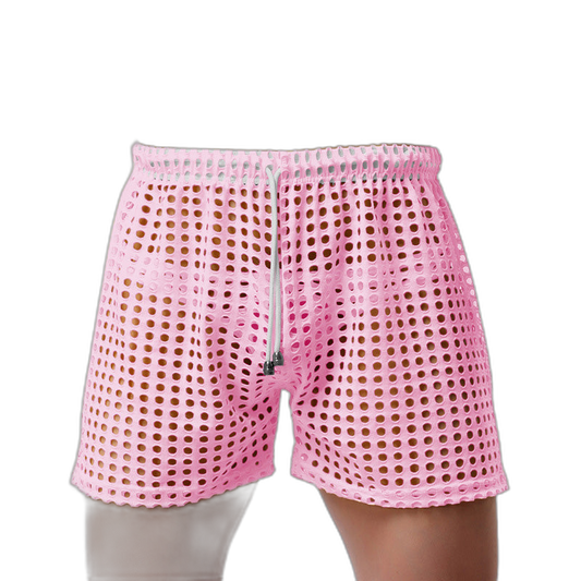 Loose Fishnet Mesh Shorts