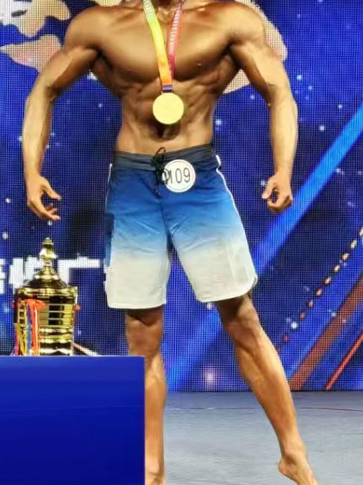 Men's Printed Bodybuilding Beach Drawstring Shorts