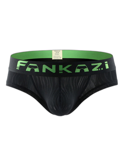 3 Pack Men's Striped U-Pouch Breathable Casual Briefs