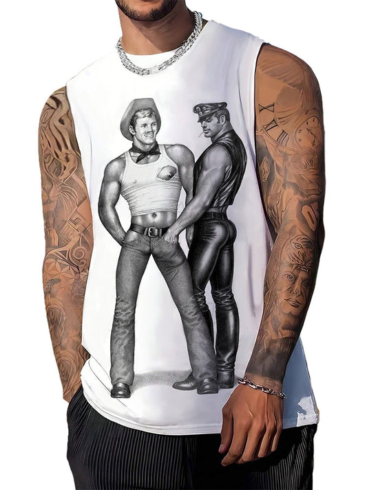 Men's Gay Pride Art Print Tank Top