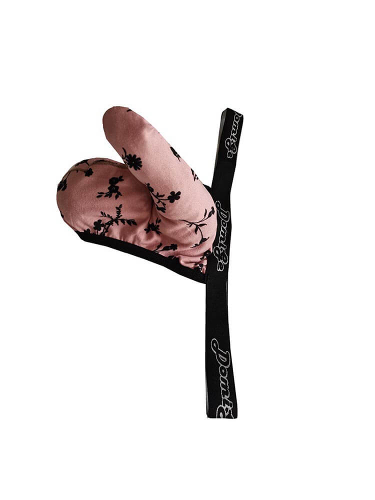 Men's Sexy Low-Rise Floral Print Elephant Nose Thong