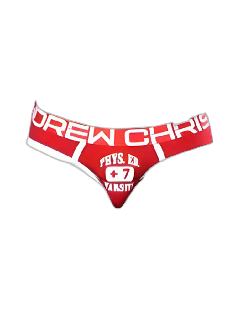 2 Pack Men's Ultra-Soft Printed Low-Rise Sexy Sporty Cut Anti-Chafing Bikini