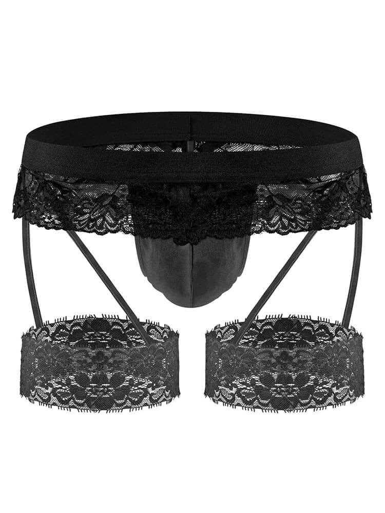 Men's Lace Garter Sexy Thong