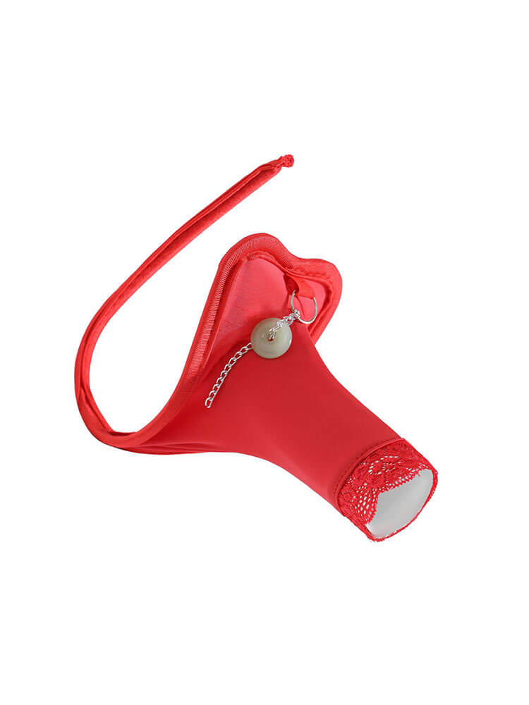 Men's Sexy Sheer Penis-Sleeve C-String
