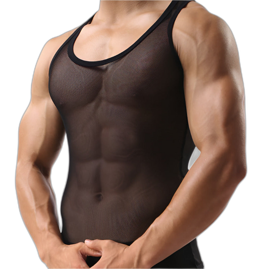 Mesh Transparent Tank Top Vest