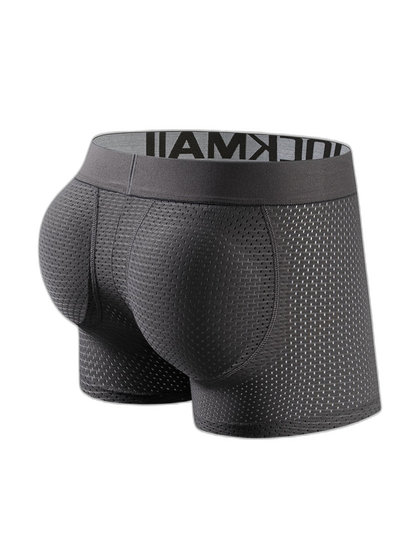 Sponge Cushion Mesh Buttock Boxer Briefs