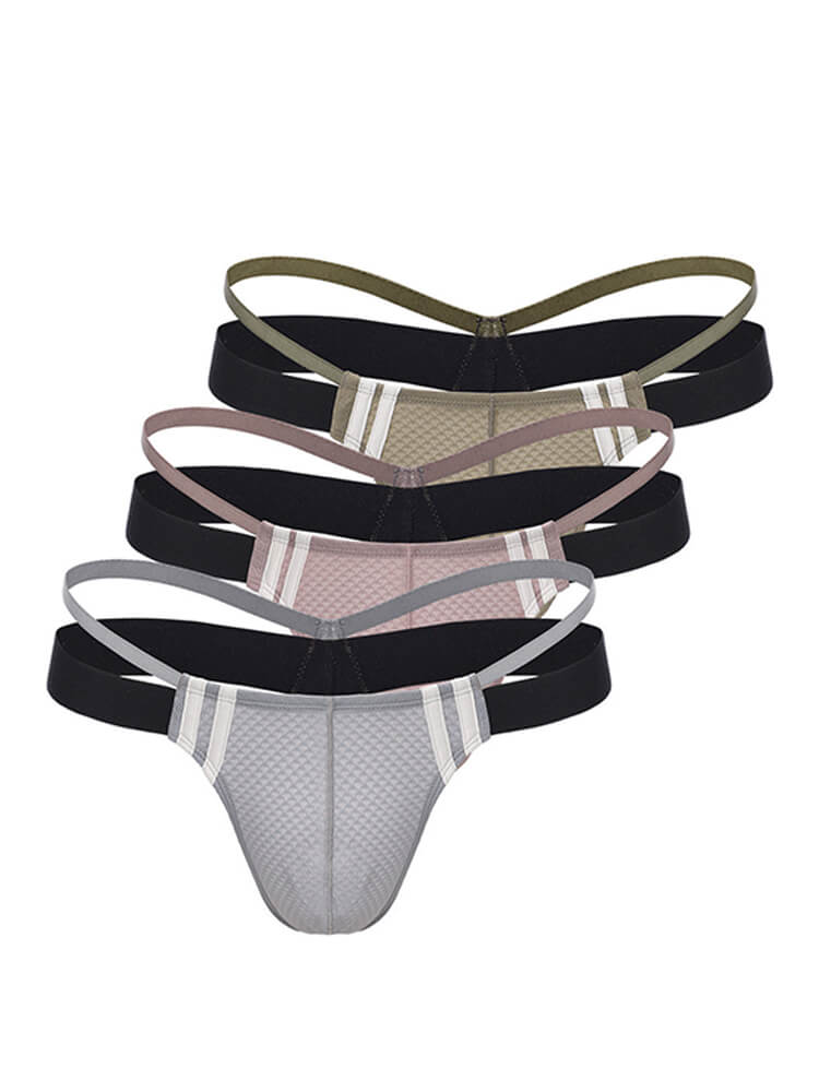 Men's Sexy Snake-Scale Pattern Jacquard Thong