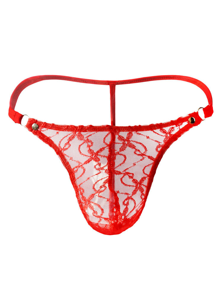 Men's Sexy Transparent Mesh Thong