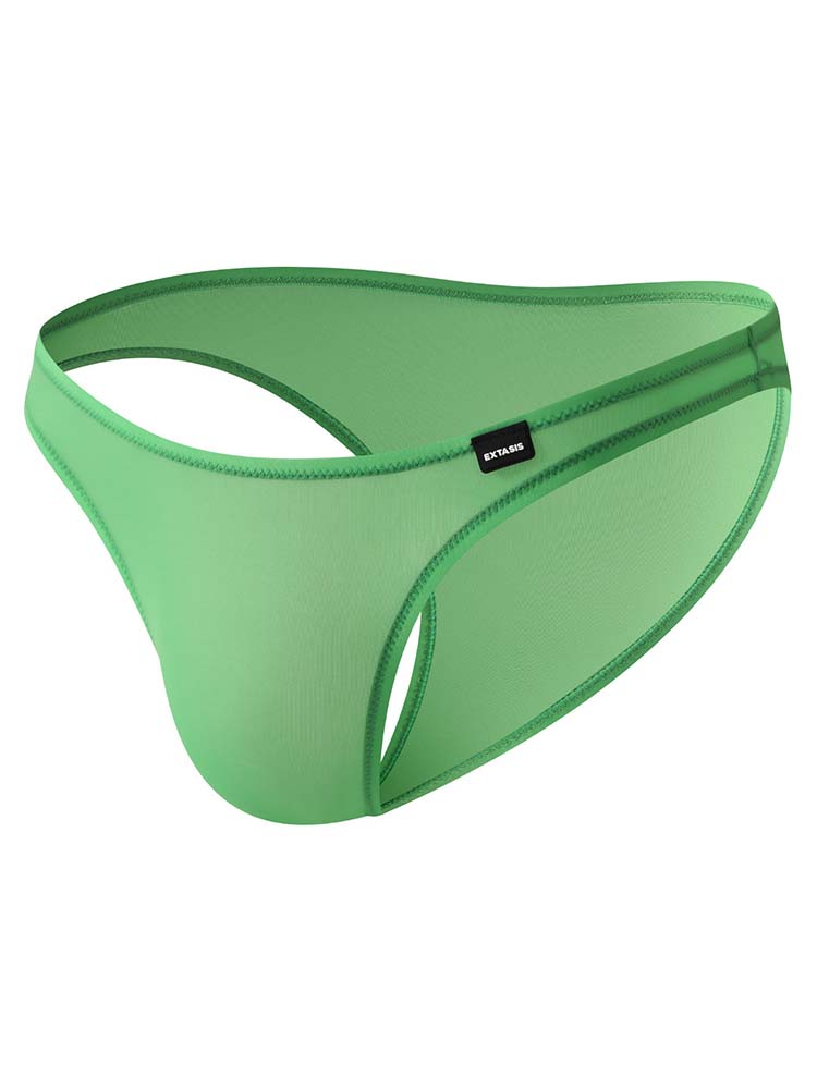 Men's Solid Color Thin Sheer Tight Briefs
