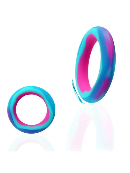 Vivid Blue Silicone Cock Ring