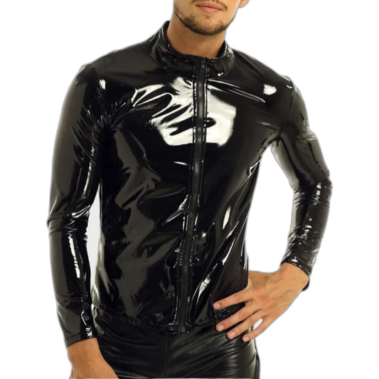Midnight PVC Zip Jacket