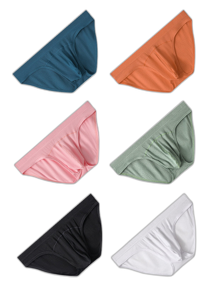 3 Pack Men's Sexy Threaded U-Shaped Briefs