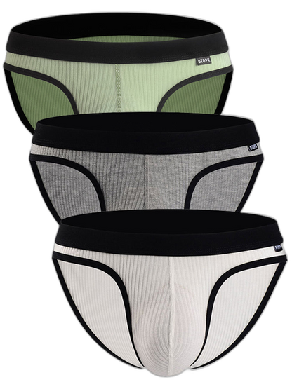 3 Pack Low Rise Soft Briefs With Support Pouch