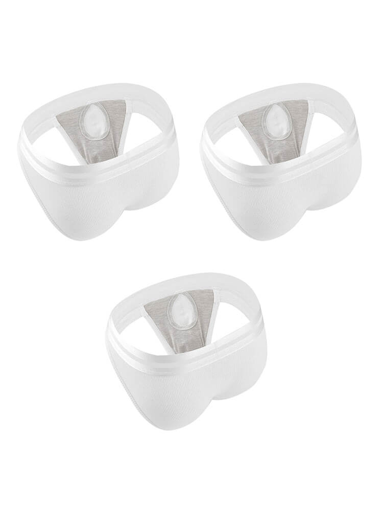 Men's Waffle Separate Pouch High-Leg Cut Briefs