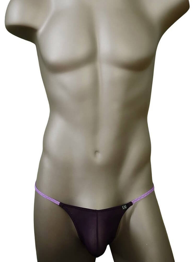 Men's Sexy Color-Block Elastic Thin Straps Thong