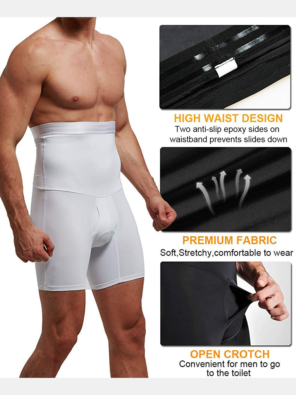 Men's Butt Lift Boxer Briefs with Fly