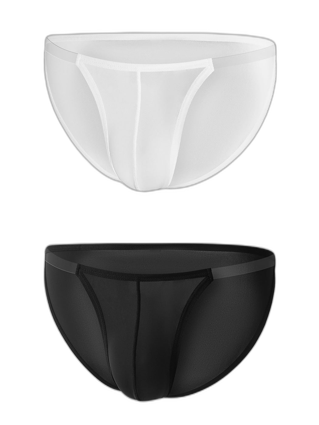 Sexy Spliced Transparent Belt Bikini For Men