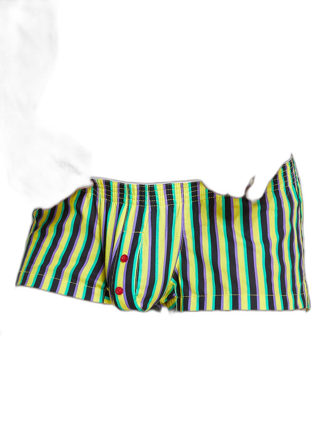 Men's Color Stripes Trunks With Button Fly