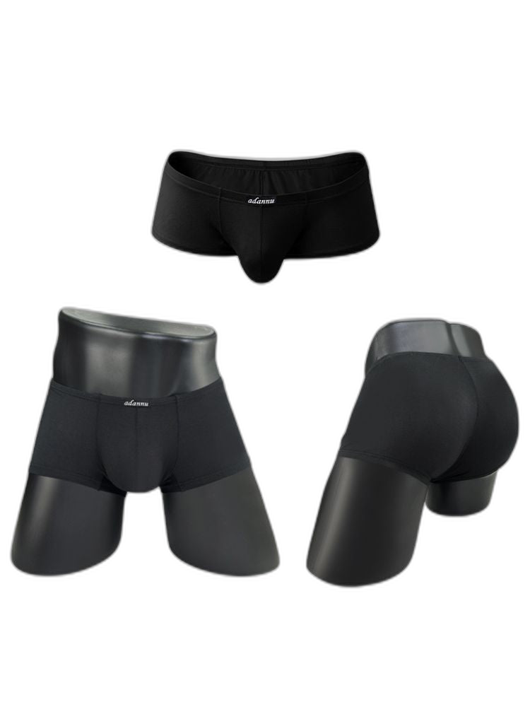 2 Pack Men's Sexy Low-rise Roomy Pouch Trunks