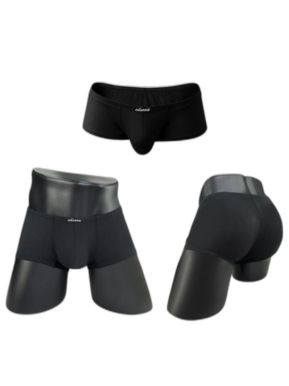 2 Pack Men's Sexy Low-rise Roomy Pouch Trunks