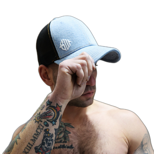 Breedwell Loaded Denim Trucker Baseball Cap Light Stonewall Wash
