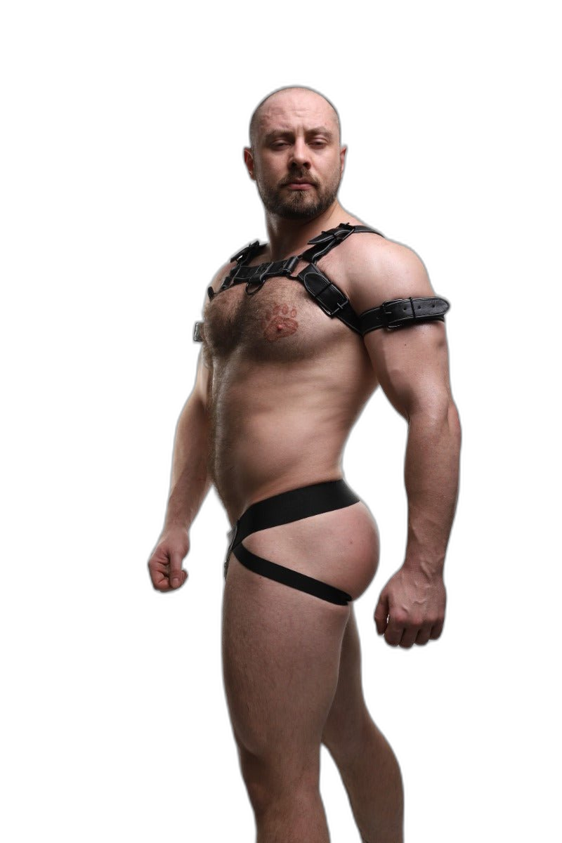 ruff GEAR Leather Reflector Zip Jockstrap