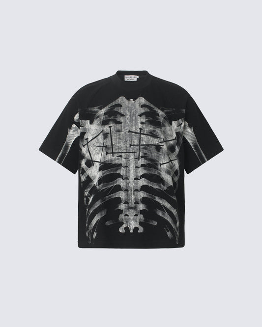 Abstract Skeleton Graphic Short Sleeve Tee