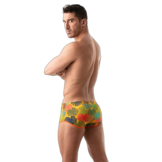 TOF Paris Floral Brazilian Swim Trunks Yellow