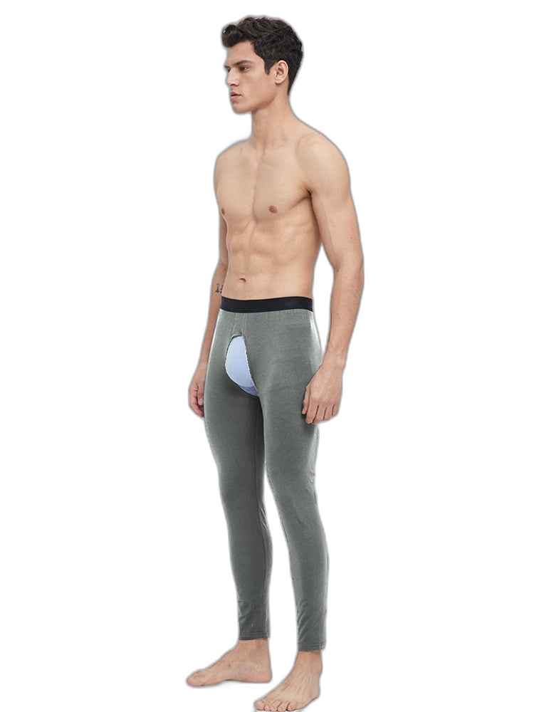 Men's Pure Cotton Open Crotch Breathable Warm Pants