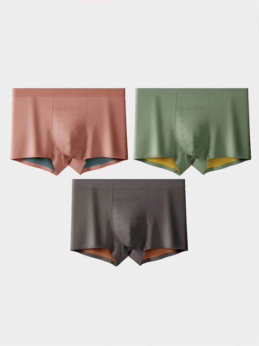 Men's Seamless Massage Antibacterial Boxer Briefs