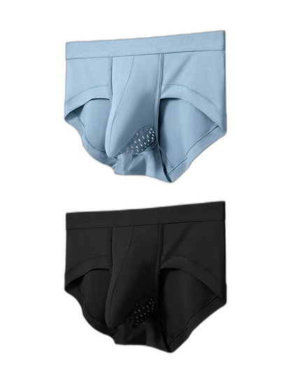 2 Pack Men's Breathable Pouch Separate Modal Briefs
