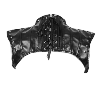 PU Leather High Collar Kink Harness