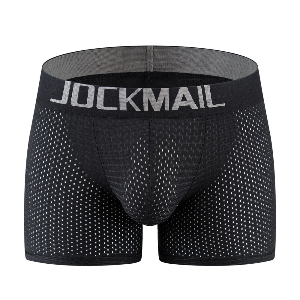 Mesh Padded Sponge Hip Lift Men's Boxer Briefs