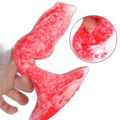 Shooter - 6-7 Inch Penis Sleeve With Harness - Knotted Cock Extender