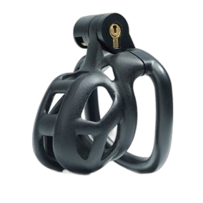 LOCK4D Viper Bent Ring Chastity Cock Cage Small