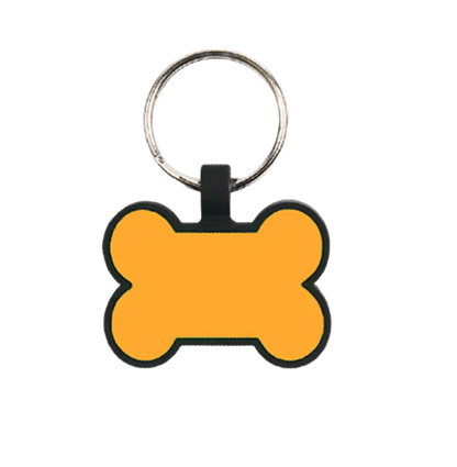 Custom Engraved Silicone Tag Orange