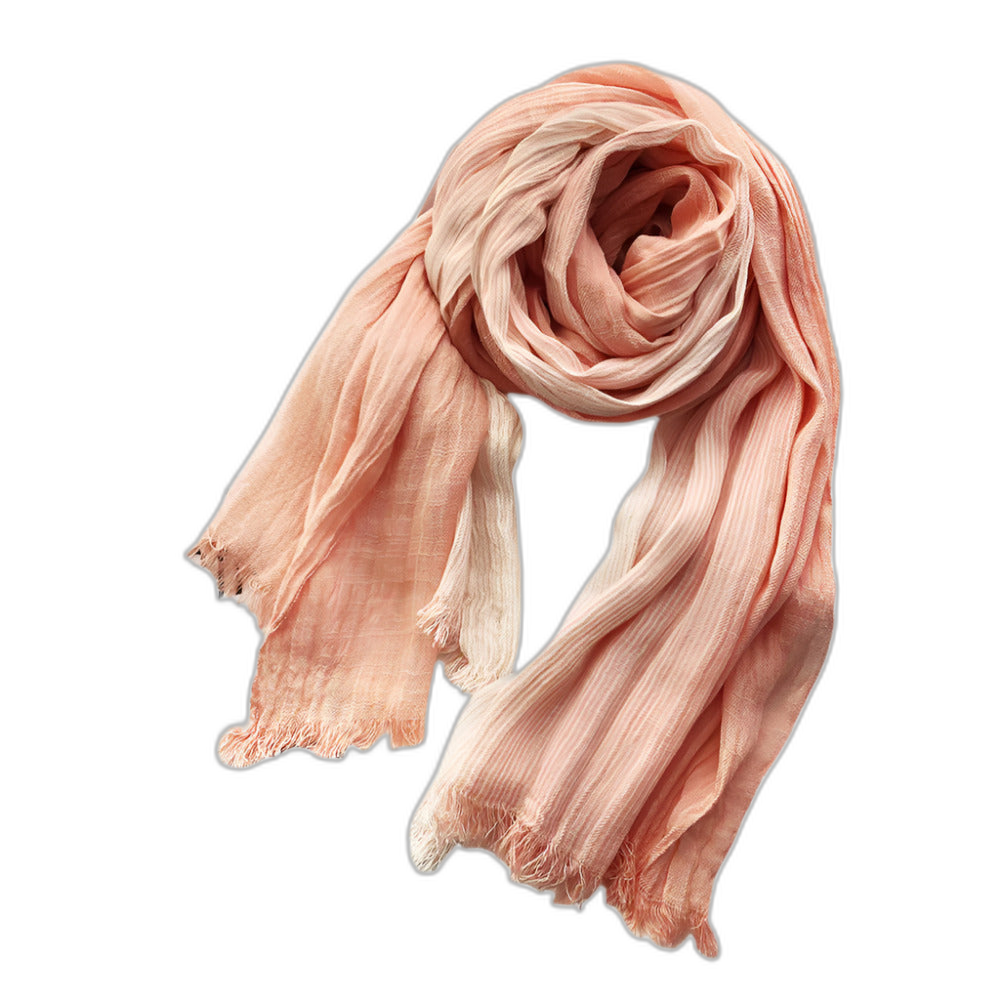 Duo-Tone Weave Cotton Pashmina Scarf