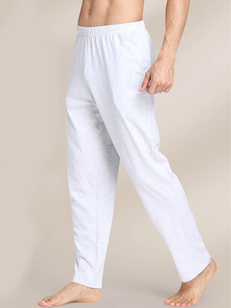 Men's Solid Color Cotton Straight Leg Long Johns