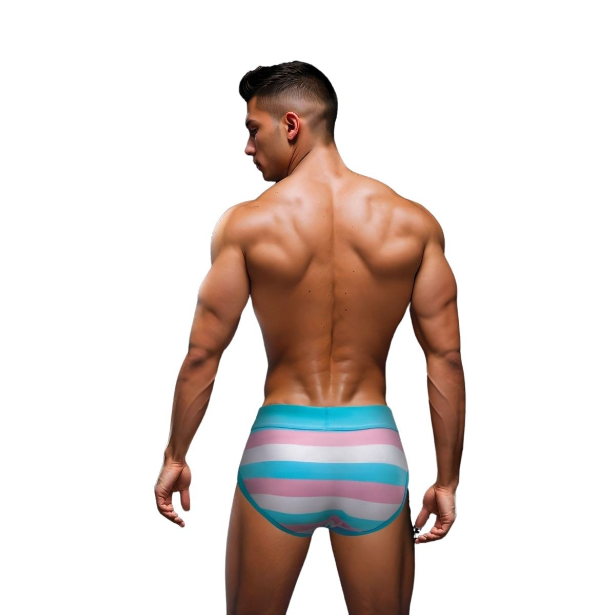 Envy Rainbow Trans Pride Brief Blue Pink White SM