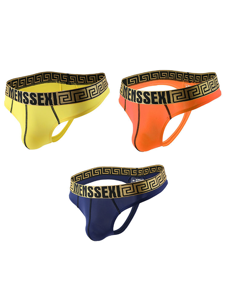 3 Pack Men's Sexy Soft Breathable Seamless Thong
