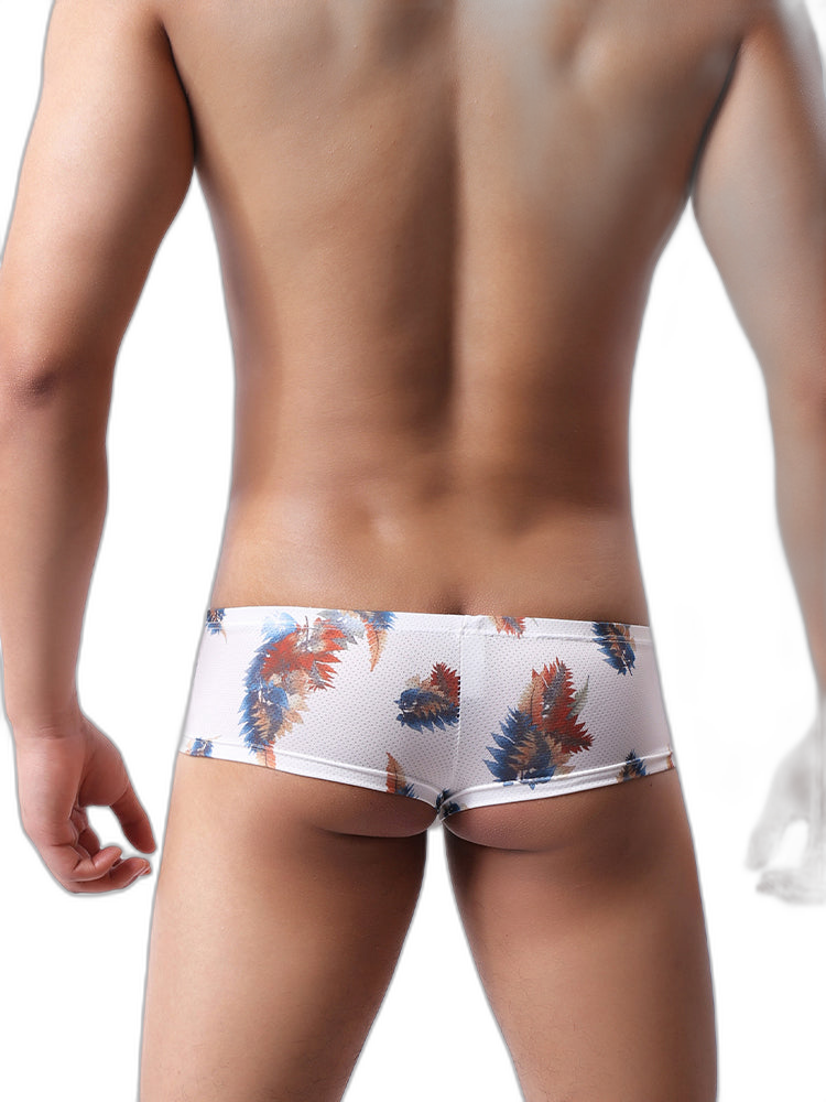 4 Pack Men's U-Pouch Low-Rise Moisture-Wicking Trunks