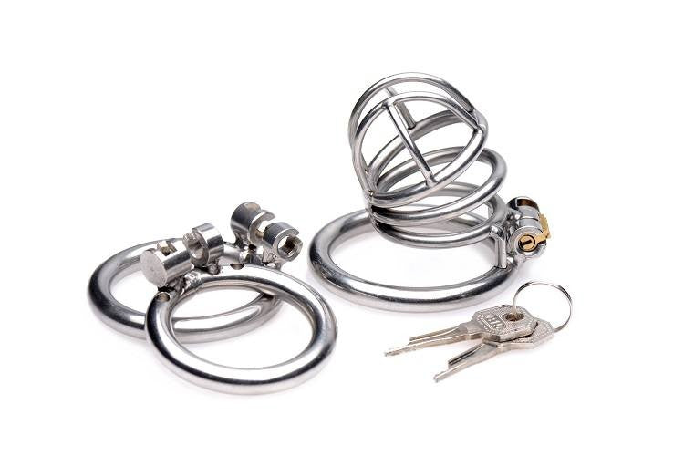 The Pen Deluxe Stainless Steel Locking Chastity Cage