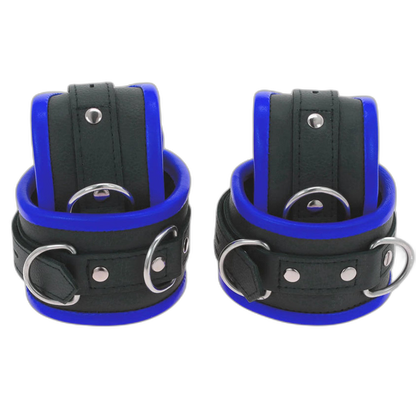 ruff GEAR Premium Leather Restraints 4 Piece Set Blue