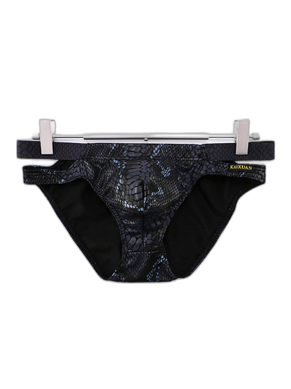 2-pack Men's Snake Print Hollow Briefs