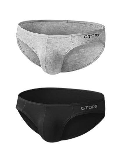 2 Pack Men's U-Shaped Pouch Single Layer Moisture-Wicking Comfortable Sexy Bikini