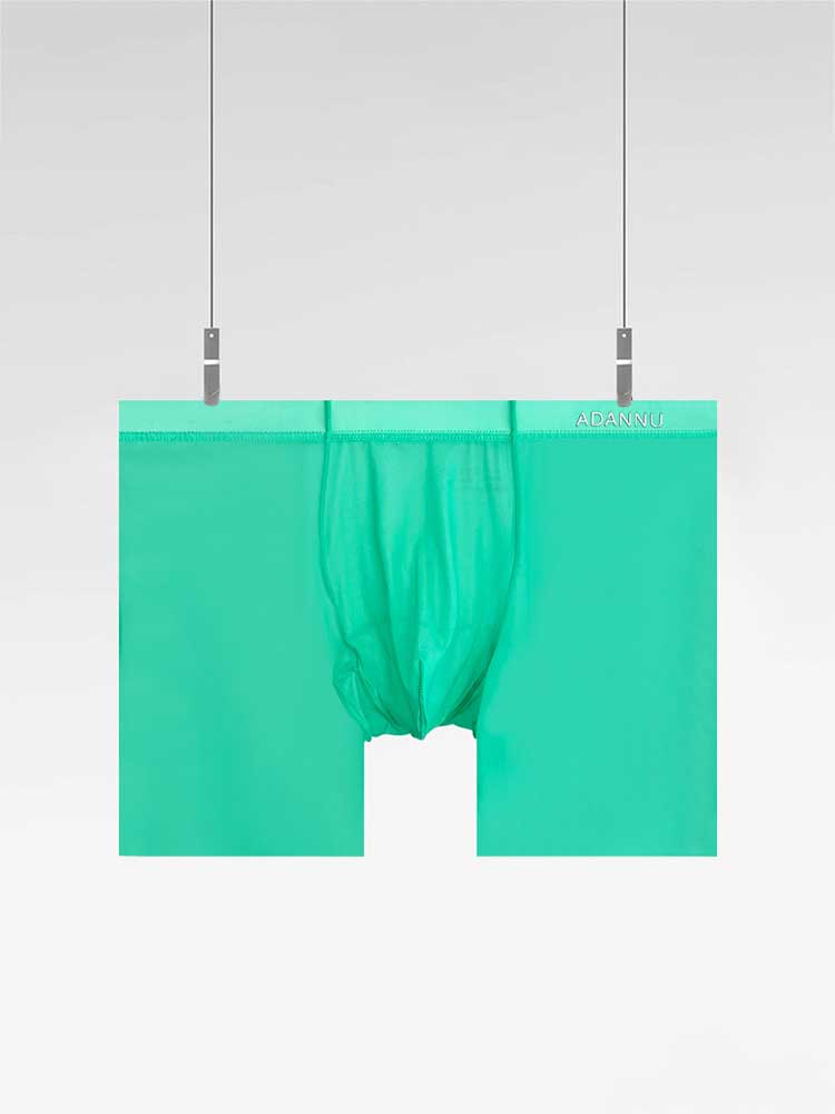 Men's Sexy Low-Rise Solid-Color Contour Pouch Boxer Briefs