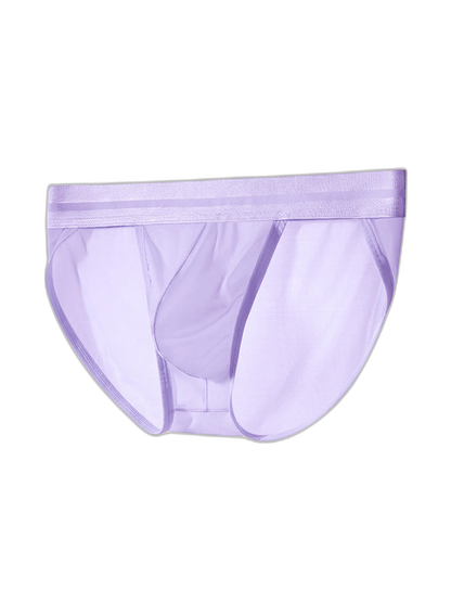 2 Pack Men's Ultra-Soft Ice Silk Quick-Dry Smooth Cooling Briefs