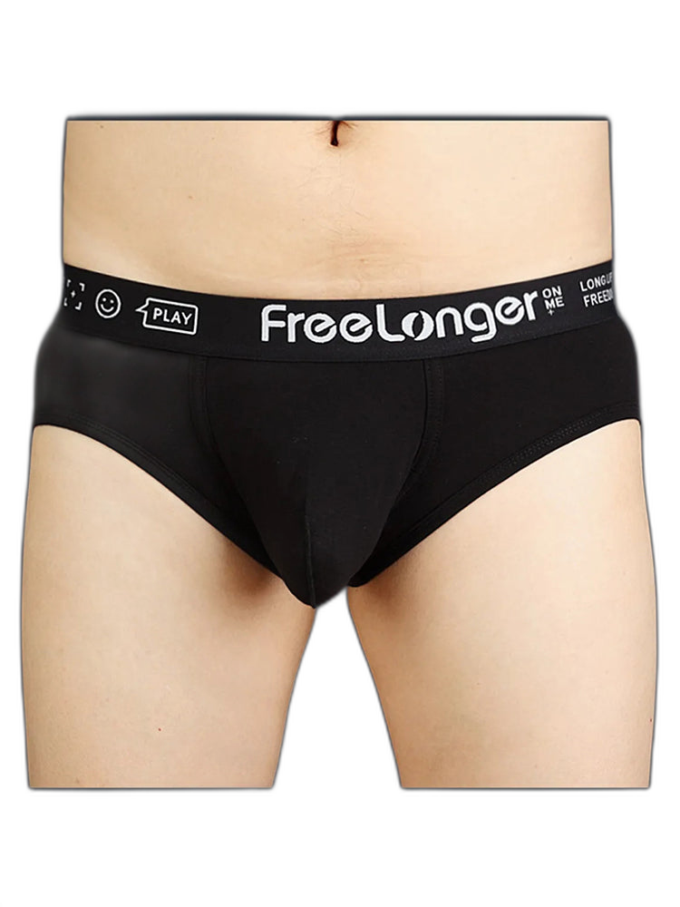 FreeLonger Men’s Soft Cotton Big Pouch Trunks