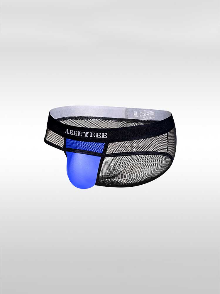 Men's Sexy Sheer Mesh Low-Rise U-Bulge Pouch Briefs